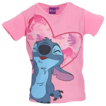Stitch Fun Light Pink Kinder Kurzarm-T-shirt Produktfoto