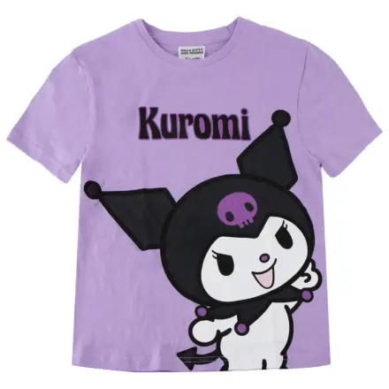 Hello Kitty Kuromi Purple Kinder Kurzarm-T-Shirt, Oberteil Produktfoto
