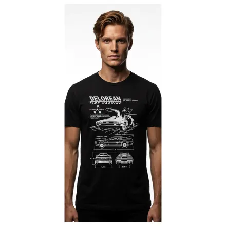 BACK TO THE FUTURE DeLorean Time Machine T-Shirt Produktfoto