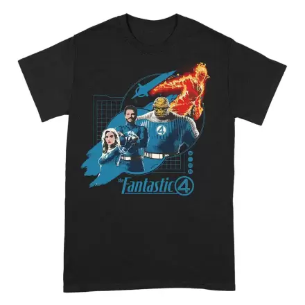 Fantastic Four T-Shirt Group Grid Blue Produktfoto