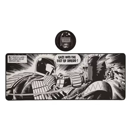 2000 AD Schreibtischunterlage & Untersetzer Set Judge Dredd Produktfoto