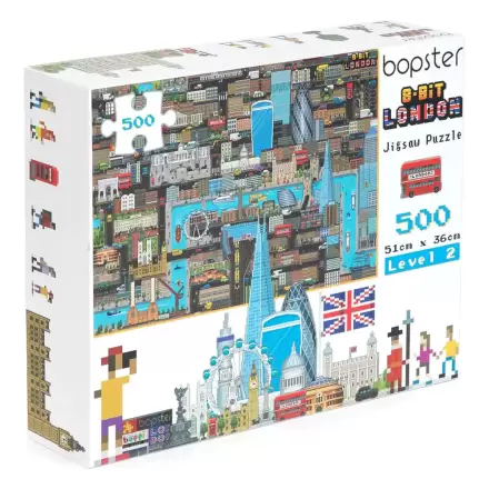 8-Bit Pixel Puzzle London Level 2 500 Teile termékfotója