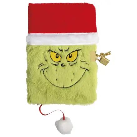The Grinch Smile Plüsch A5 Vorhängeschloss Tagebuch Produktfoto