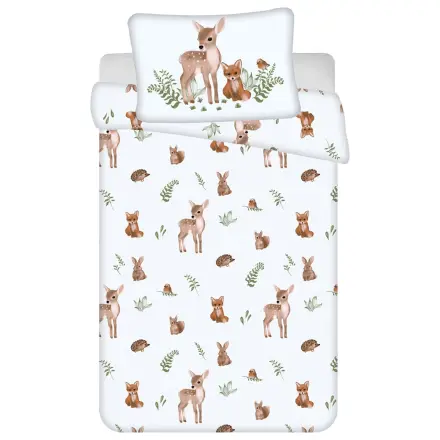Animal Fawn & Fox Kinder-Vorschul-Bettdeckenbezug Produktfoto