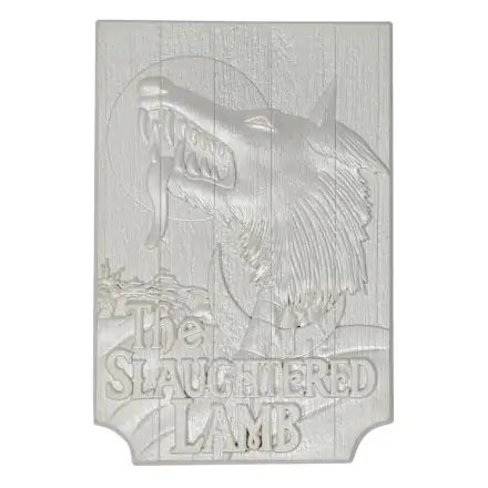 American Werewolf Replik Metallbarren Slaughtered Lamb Pub Sign (versilbert) Produktfoto