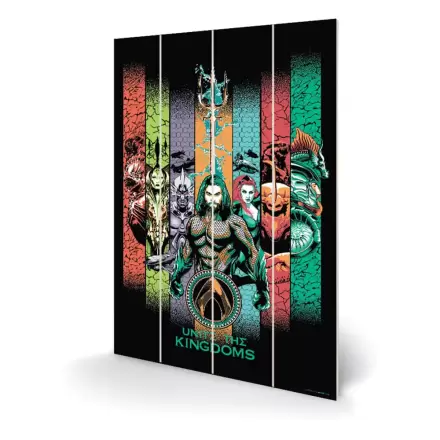 Aquaman Holzdruck Unite The Kingdoms 40 x 59 cm Produktfoto