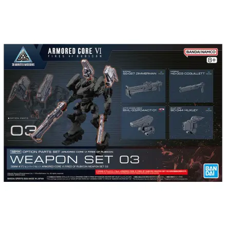 Armored Core VI Fires of Rubicon Waffe 03 Optionsteile Set Modell Bausatz 30 mm Produktfoto