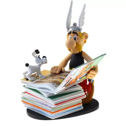 Asterix Collectoys Statue Asterix mit Bücherstapel 2nd Edition 23 cm termékfotója