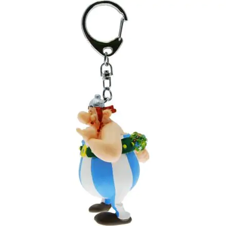 Asterix Schlüsselanhänger Obelix verliebt mit Blumenstrauss 13 cm termékfotója