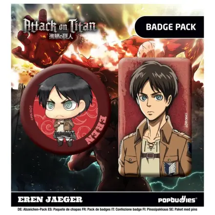 Attack on Titan Abzeichen 2er-Pack Eren Jaeger Produktfoto