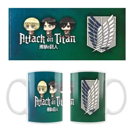 Attack on Titan Keramiktasse Eren, Mikasa & Armin Chibi Style termékfotója