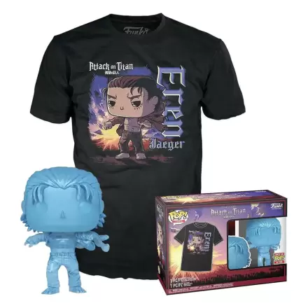 Attack on Titan POP! & Tee Vinyl Figur & T-Shirt Set Eren w/ marks termékfotója