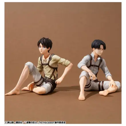 Attack on Titan G.E.M. Series PVC Figuren 2er-Pack Eren Yeager & Squad Captain Levi Palm Size Produktfoto