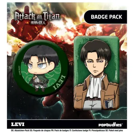 Attack on Titan Abzeichen 2er-Pack Levi Produktfoto