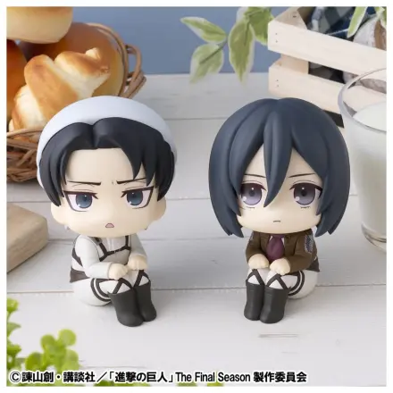Attack on Titan Look Up PVC Statuen Levi Cleaning up Ver. & Mikasa Ackerman (mit Geschenk) 11 cm Produktfoto