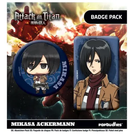 Attack on Titan Anstecker 2er-Pack Mikasa Ackermann Produktfoto