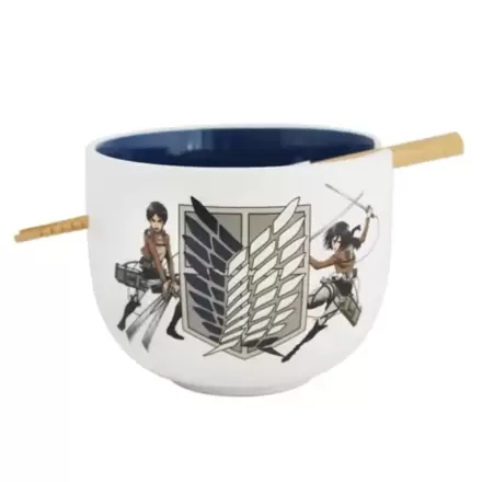 Attack on Titan Ramen-Schüssel mit Stäbchen Survey Corps 414 ml Produktfoto