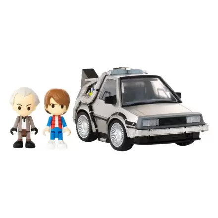 Back to the Future Q-Village Fahrzeug mit Minifiguren Time Machine 9 cm Produktfoto