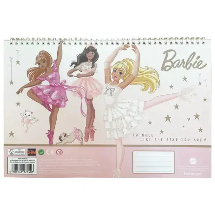 Barbie Ballerina A4 Spiral Skizzenbuch 40 Blatt mit Stickern Produktfoto