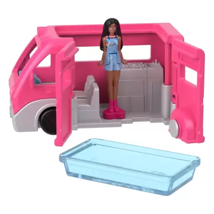 Barbie Mini BarbieLand Puppe und Fahrzeug DreamCamper mit Pool 4 cm Produktfoto