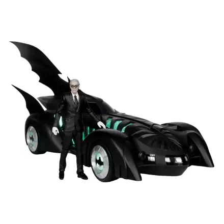 Batman Forever DC Multiverse Actionfigur mit Fahrzeug Alfred Pennyworth & Batmobile (Gold Label) 79 cm Produktfoto