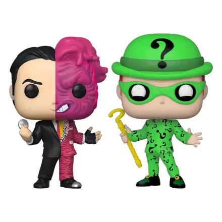 Batman Forever POP! Heroes Vinyl Figuren 2er-Pack Two-Face & The Riddler (GITD) 9 cm Produktfoto