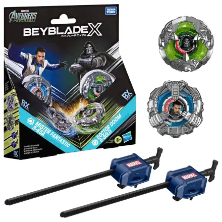 BEYBLADE X Mister Fantastic 9-65A & Doctor Doom 0-80LO Produktfoto