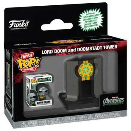 Bitty Funko POP Figur Ride Marvel Studios Avengers Doomsday Lord Doom And Doomstadt Tower Produktfoto