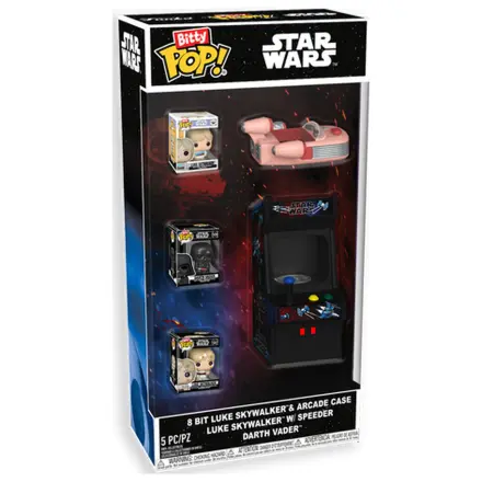 Bitty Funko POP Figur Star Wars 8 Bit Luke Skywalker & Arcade Case Produktfoto
