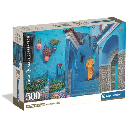Blue Street Of Chefchaouen Puzzle 500 Teile Produktfoto
