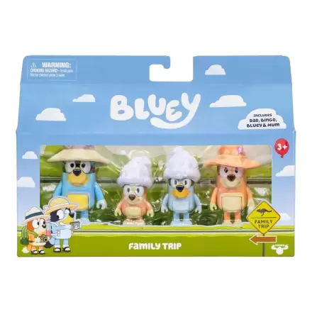 Bluey Family Trip Pack 4 Figuren Produktfoto