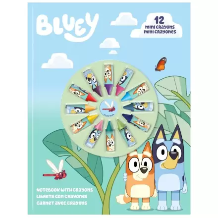 Bluey Notizbuch und 12 Mini-Wachsmalstifte Produktfoto