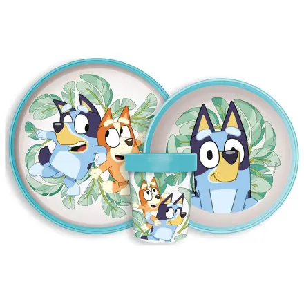 Bluey Leaves rutschfestes Essgeschirr-Set, Mikroplastik-Set Produktfoto