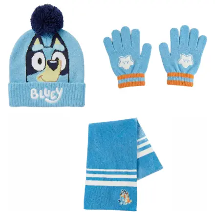 Bluey Winter Set Snood-Hut Handschuhe Produktfoto
