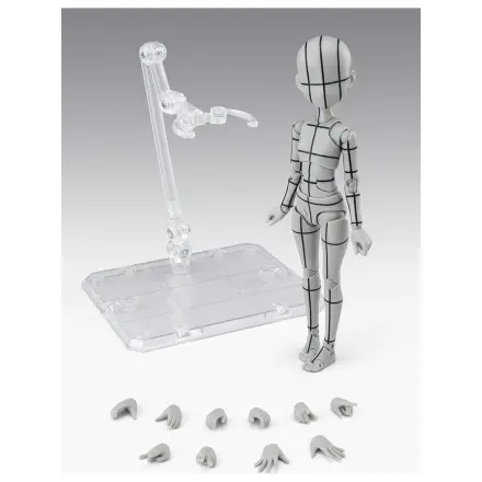Body Series Body-Chan- Ken Sugimori Edition Wireframe Gray Color Ver. S.H. Figuarts Figur 13cm Produktfoto