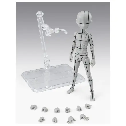 Body Series Body-Kun- Ken Sugimori Edition Wireframe Gray Color Ver. S.H. Figuarts Figur 13 cm Produktfoto