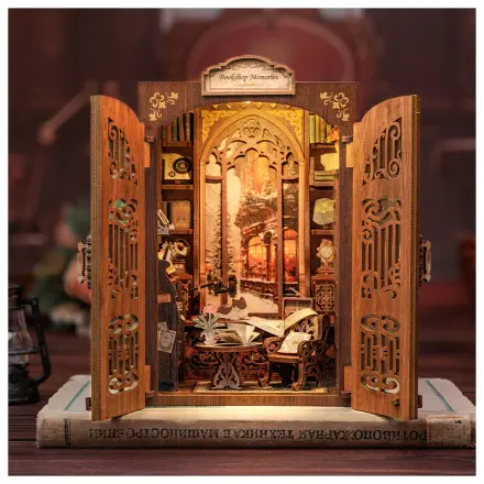 BOOK NOOK KIT DIY Erinnerungsbuchhandlung 127 db + LED-Licht Bausatz Produktfoto