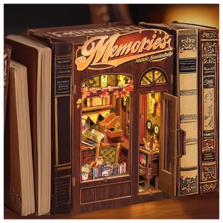 BOOK NOOK KIT DIY Memories Music Bookshop 136teilig + LED Licht Bausatz Produktfoto