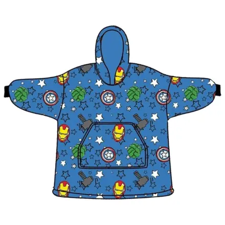 Avengers Mini Hero tragbare Plüsch Fleece Decke, Poncho 7-14 Jahre Produktfoto