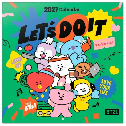 BT21 Wandkalender 2027 30 x 30 cm Produktfoto