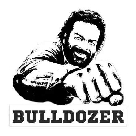 Bud Spencer 3D Blechschild Bulldozer schwarz/weiß 45 x 45 cm Produktfoto