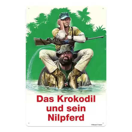 Bud Spencer & Terence Hill Tin Sign Das Krokodil und sein Nilpferd 20 x 30 cm Blechschild Produktfoto