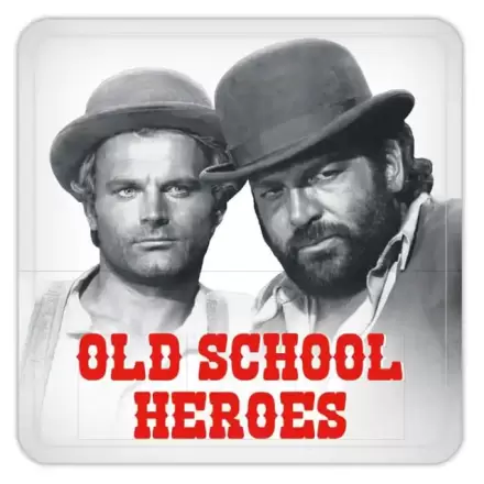 Bud Spencer & Terence Hill Tin Untersetzer Old School Heroes 10 x 10 cm Produktfoto
