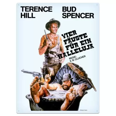 Bud Spencer & Terence Hill Blechschild Vier Fäuste für ein Halleluja 30 x 40 cm Produktfoto