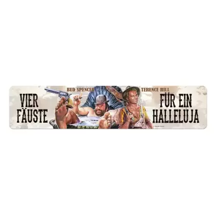 Bud Spencer & Terence Hill Blechschild Vier Fäuste für ein Halleluja 46 x 10 cm Produktfoto