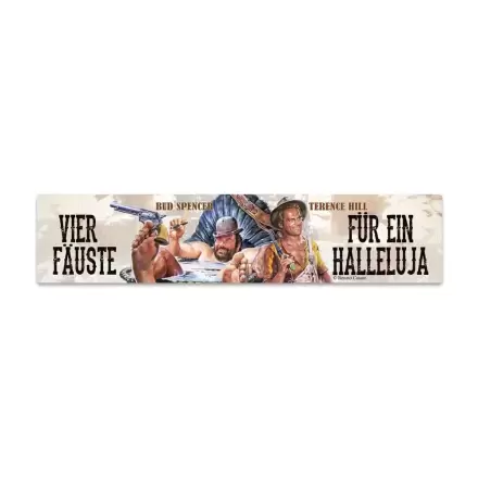 Bud Spencer & Terence Hill Tin Sign mit Magnet Vier Fäuste für ein Halleluja 16 x 3,5 cm Produktfoto