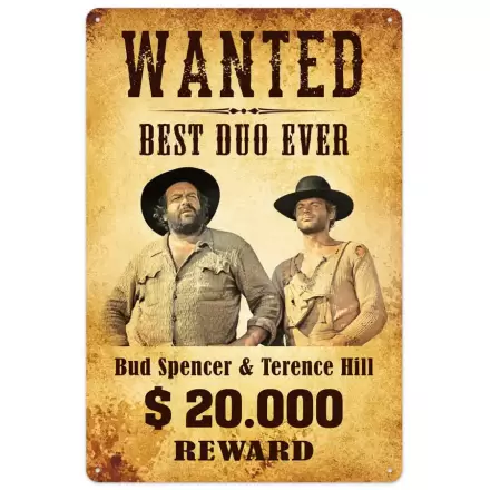 Bud Spencer & Terence Hill Blechschild Wanted 20 x 30 cm termékfotója