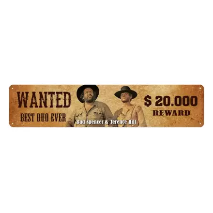 Bud Spencer & Terence Hill Blechschild Wanted 46 x 10 cm termékfotója