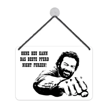 Bud Spencer Tin-Schild Beste Pferd 16,5 x 11,5 cm Produktfoto