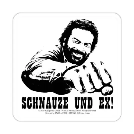 Bud Spencer Tin Untersetzer Schnauze und Ex 10 x 10 cm Produktfoto